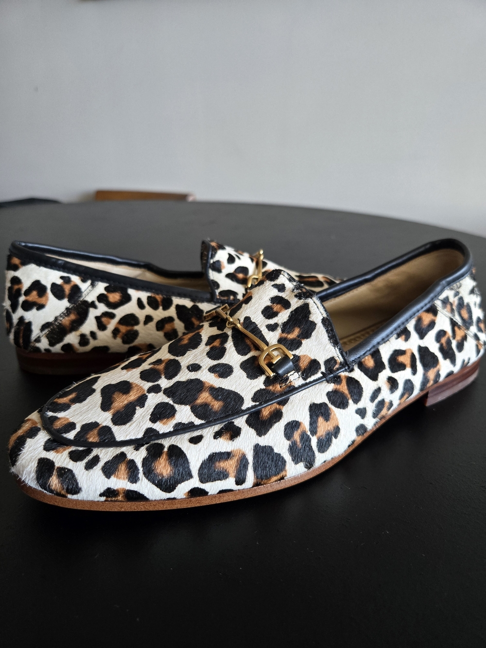 Sam Edelman Loraine Leopard Calf Hair Bit Loafer Size 9 NWOT